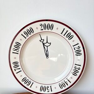 Elegant White and Black Dinner Plate